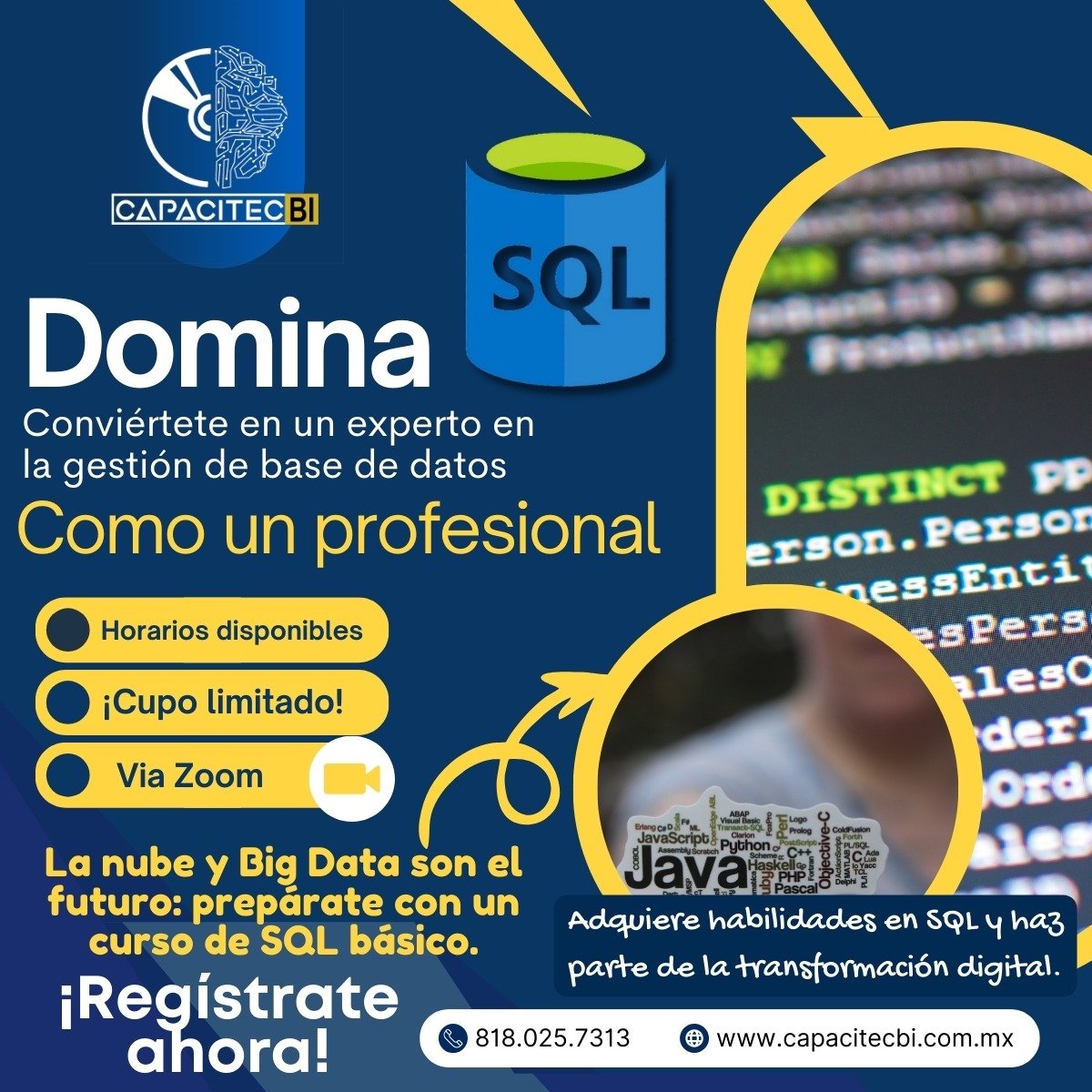 Estudiantes en curso de marketing digital